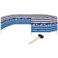 Garronda Windschutz Strand Sichtschutz 12m lang mit Gummihammer Garten Meer GAEX001