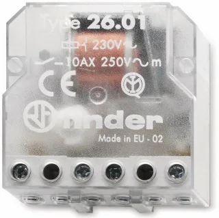 FINDER Stromstoß-Schalter 10 A, 230 V, 26.01.8.230.0000, UP