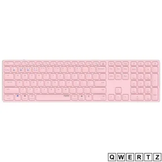Rapoo E9800M, Tastatur Pink Kabellos, Multimode