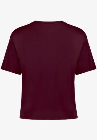 zero - T-Shirt mit Schnalle dark aubergine - Gr. - 44
