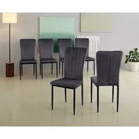 Home affaire 4-Fußstuhl Bergamo (Set, 6 St), erhältlich in Samt, Vintage-Mikrofaser und Webstoff in vielen Farben