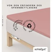 Schlafgut Spannbettlaken PURE TOPPER Bio-Baumwolle mit Elasthan 170 g/m² für Topper bis 10 cm, Jersey-Elasthan, Gummizug: rundum, (1 Stück), PREMIUM Laken für Matratzen bis 10 cm Höhe, dehnbar, blickdicht