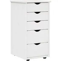 vidaXL Schranksystem Schrank Weiß 34 x 39 x 61,5 cm Massivholz Kiefer (1-St)
