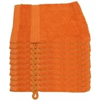 Julie Julsen Waschhandschuh 10-Waschhandschuh-Orange-Waschhandschuh 15 x 21 cm, (10-St)
