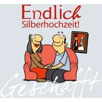 Geschafft: Endlich Silberhochzeit! / Michael Kernbach, Lustiges Geschenkbuch für Paare zum 25. Hochzeitstag mit witzigen Cartoons, satirischen Texten und viel Optimismus