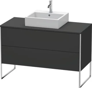 Duravit XSquare Konsolenwaschtischunterbau bodenstehend Graphit Supermatt 1200x548x778 mm - XS492208 XS492208080