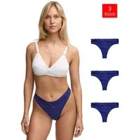 Tazzio String 3er-Pack Damen Tanga F927 (Packung, 3-St., 3er-Pack) Spitzen-Detail am Bund & String-Schnitt
