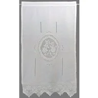 HOSSNER - ART OF HOME DECO Gardine Wildspitze (1 St), Stangendurchzug, halbtransparent, m. Häkelspitze aus ECHTER HANDARBEIT