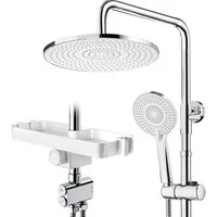 Rainsworth Duschsystem Duschkopf Set, 3 Strahlart(en), Zweifunktion Duschset mit Verteiler