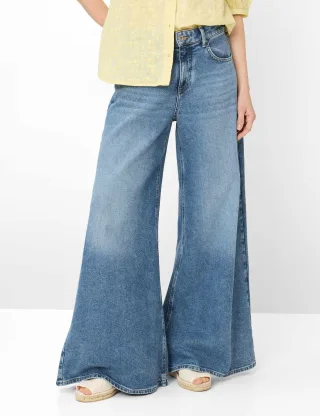 Brax Damen Five-Pocket-Hose Style MARCH USED REGULAR BLUE, denim blau, Gr. 42K