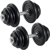 SONGMICS Hantel-Set, aus Gusseisen, 40/50/60 kg, verstellbar, für Zuhause