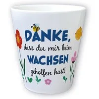 speecheese Blumentopf Danke dass du mir beim Wachsen geholfen hast Blumentopf aus Keramik