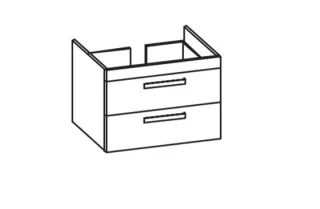 Artiqua 411 Waschtischunterschrank für 2nd Floor 049180 Eiche Weiß quer NB, 411-WU2L-D04-7186-440 411-WU2L-D04-7186-440