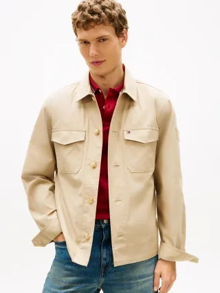 COTTON NYLON SHIRT JACKET Sandalwood - Gr. - L