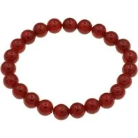 Bella Carina Perlenarmband Armband Karneol Armband 8 mm Perlen elastisch, 8 mm Karneol