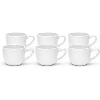 van Well Tasse Kaffee-Obertasse 200 ml Malmö, 6 Stück, 6-tlg., Steingut, spülmaschinen- und mikrowellengeeignet