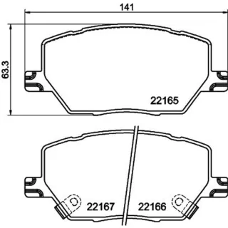 Hella Bremsbel?ge vorne Alfa Romeo Tonale Fiat 500x Jeep Compass Renegade