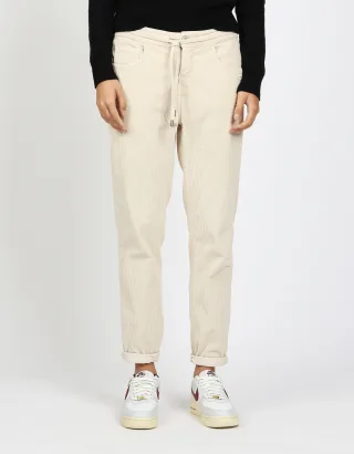 GANG Damen Hosen 94AMELIE JOGGER - relaxed fit Hose ecru