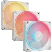 iCUE LINK LX120-R RGB Reverse, Gehäuselüfter weiß, 3er Pack, 120 mm