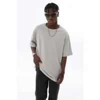 OSSY HOMER T-Shirt Basic Oversized T-Shirt mit Rundhals-Ausschnitt (1-tlg) aus Baumwolle, mit Rundhalsausschnitt
