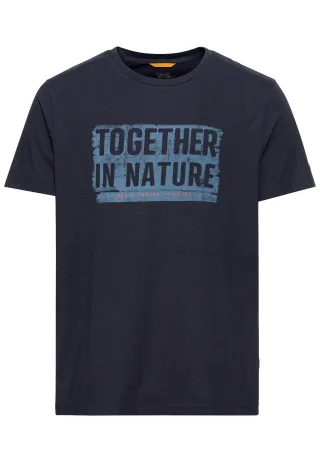 camel active - Jersey T-Shirt aus zertifiziertem Organic Cotton night blue - Gr. - L