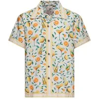 KingKerosin Kurzarmhemd Citrus Cocktail mit Zitrus Allover-Print