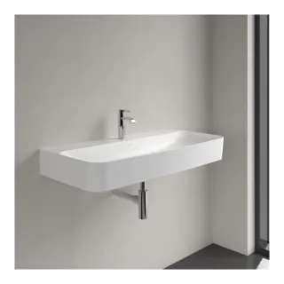 Villeroy und Boch Finion Waschtisch 4168ABRW 1000 x 470 x 165 mm, mit verdecktem Überlauf, Stone White CeramicPlus