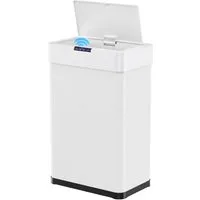 TLGREEN Mülleimer Sensor Mülleimer mit Klemmring für Müllbeutel, Automatisch berührungslos Abfalleimer aus Edelstahl