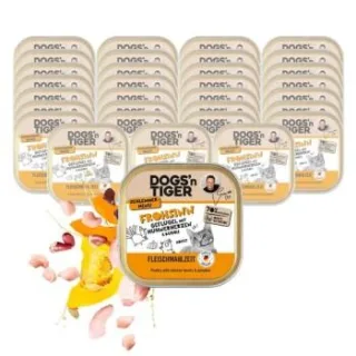 Dogs'n Tiger Dogs´n Tiger Adult Nassfutter Katze, Frohsinn, Geflügel & Kürbis 32x100 g