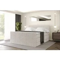 ALTDECOR Boxspringbett VEXA-Z KING (Multipocket-Matratze H4, H3 Matratze Bonellfederung, Topper, Kopfteil), Doppelbett mit Fußteil