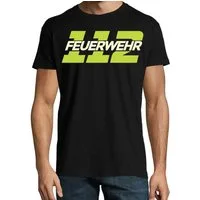 Youth Designz Print-Shirt 112 Feuerwehr Herren T-Shirt mit lustigen Logo für Herren