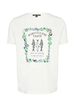 comma - T-Shirt weiß - Gr. - 46