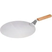 HAC24 Pizzaschieber Pizzaschaufel Pizzaheber für Grill Pizzaofen und Backofen, Edelstahl Ø 30,5 cm mit Holzgriff