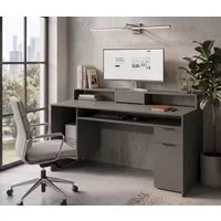 OTTO home Schreibtisch Peooria Computertisch mit Monitoraufsatz & Towerfach, viel Stauraum, Büroschreibtisch, Gamingtisch mit Schublade, modern, Breite 160 cm