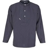 modAS Langarmhemd 1000-11 Unisex Fischerhemd "L. Marleen“ Schmale Streifen im Finkenwerder-Stil