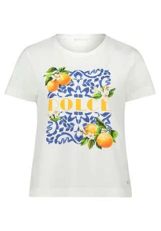 Betty & Co - Casual-Shirt Patch White/Blue - Gr. - L