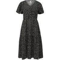 QS Midikleid Kleid Viskosekleid mit All-over-Print
