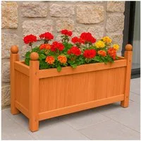 HTI-Living Blumenkasten Holz-Pflanzkasten in Braun (Stück, 1 St., 1 Blumenkasten), Pflanztrog Blumenkübel Pflanzkasten