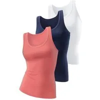H.I.S Tanktop (3er-Pack) aus luftiger Rippqualität aus Baumwolle