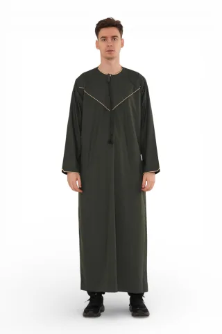 Herren Ramadan Grüne marokkanische Jubba-Robe Djellaba Eid Thobe – TT-007
