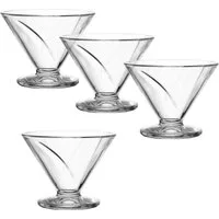 LEONARDO Eisschale CONO, Eisbecher aus Glas, 270 ml, 4er-Set, Glas, (Set, 4-tlg), spülmaschinengeeignet