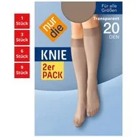 Nur Die Kniestrümpfe 20 DEN Damen (1er/3er/6er/9er Pack, 2-Paar) Knie-strümpfe thermo-socken overknee