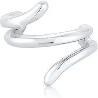 Elli Single-Ohrhaken Earcuff Ohrklemme Welle 925er Silber