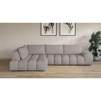 OTTO home Ecksofa AZITA L-Form, XL 296 cm - Designsofa in Bubble-Optik, lose Rückenkissen, traumhafte Steppung