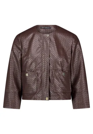 Betty Barclay - Blazer in Lederoptik braun - Gr. - 36