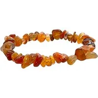 Steinfixx® Armband Carneol Splitterarmband - Brasilien - AAA-Qualität (1-tlg., 18 cm Umfang), 100 % echt, Handarbeit