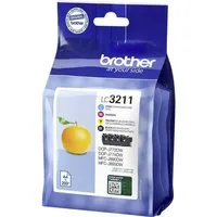 Brother Druckerpatrone LC3211 Original Kombi-Pack Schwarz, Cyan, Magenta, Gelb Tintenpatrone