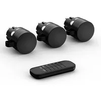 conecto Funksteckdose Funksteckdose mit Fernbedienung für außen Outdoor Set IP44, 3-St.