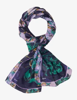 BRAX - Schal mit modischem Animalprint von Brax blau