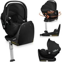 lionelo Autokindersitz MOXIE I-SIZE SET, ab: ab Geburt, bis: bis 87 cm, ab: 40 cm, bis: 87 cm, (Set mit 360°-Basis), Inklusive 360°-Basis/Memory Foam/Bambus/Dri-Seat/Magnetgurte